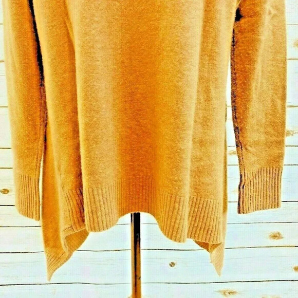 CASLON Women Long Sleeve Pullover Wool Brown Asymmetrical Hem Sweater Size M - Picture 8 of 11
